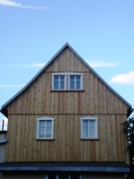 Laerchenholzverbretterung mit Fenstereinfassung.JPG